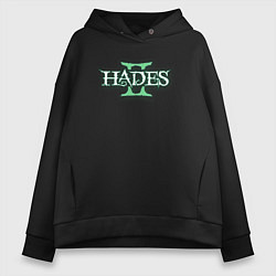 Толстовка оверсайз женская Hades 2 logo, цвет: черный