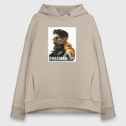 Толстовка оверсайз женская Freeman hl2, цвет: миндальный