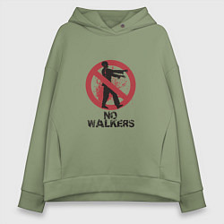 Толстовка оверсайз женская No walkers, цвет: авокадо