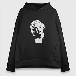 Толстовка оверсайз женская Monroe, цвет: черный