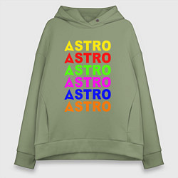 Женское худи оверсайз Astro color logo