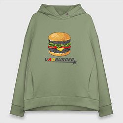 Толстовка оверсайз женская VAGburger tyres, цвет: авокадо