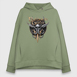 Толстовка оверсайз женская Baldurs Gate III, цвет: авокадо