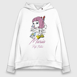 Толстовка оверсайз женская Maria - pulp fiction, цвет: белый