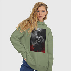 Толстовка оверсайз женская Универсальный солдат, цвет: авокадо — фото 2
