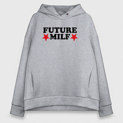 Толстовка оверсайз женская Future milf star, цвет: меланж