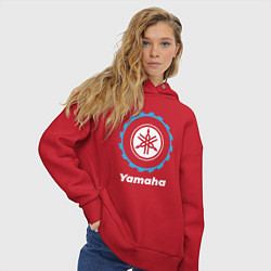 Толстовка оверсайз женская Yamaha в стиле Top Gear, цвет: красный — фото 2