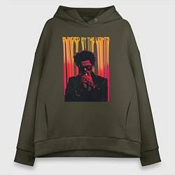 Толстовка оверсайз женская Blinded by the lights, цвет: хаки