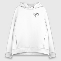Толстовка оверсайз женская Святая святых, цвет: белый