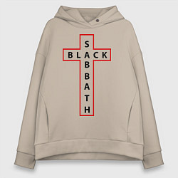 Толстовка оверсайз женская Black Sabbath, цвет: миндальный