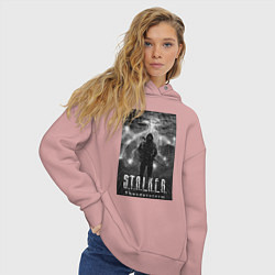 Толстовка оверсайз женская Stalker thunderstorm, цвет: пыльно-розовый — фото 2
