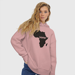 Толстовка оверсайз женская Africa home, цвет: пыльно-розовый — фото 2