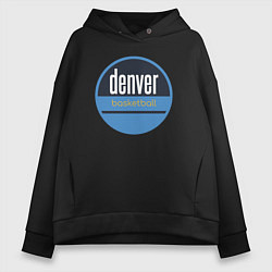 Толстовка оверсайз женская Denver Nuggets basketball, цвет: черный