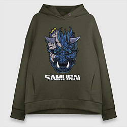 Толстовка оверсайз женская Samurai gang, цвет: хаки