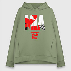 Толстовка оверсайз женская Miami buckets, цвет: авокадо