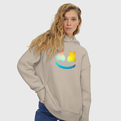 Толстовка оверсайз женская Маршмеллоу минимал, цвет: миндальный — фото 2