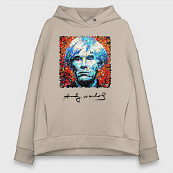 Толстовка оверсайз женская Andy Warhol - celebrity, цвет: миндальный
