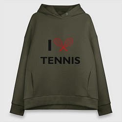 Женское худи оверсайз I Love Tennis