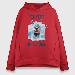 Толстовка оверсайз женская Ice Cube in ice cube, цвет: красный