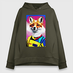 Женское худи оверсайз Fox - pop art - fashionista