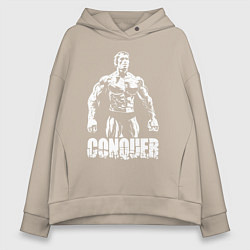 Толстовка оверсайз женская Arnold conquer, цвет: миндальный