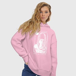 Толстовка оверсайз женская Bring Me the Horizon girl, цвет: светло-розовый — фото 2