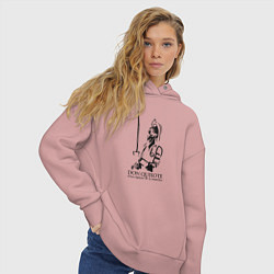 Толстовка оверсайз женская Don Quixote, цвет: пыльно-розовый — фото 2