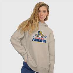 Толстовка оверсайз женская Florida panthers - hockey team, цвет: миндальный — фото 2