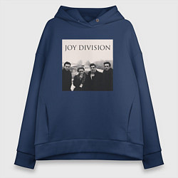 Толстовка оверсайз женская Тру фанат Joy Division, цвет: тёмно-синий