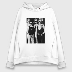 Толстовка оверсайз женская Depeche Mode World Violation Tour - Band Design, цвет: белый