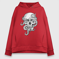 Женское худи оверсайз Skull octopus