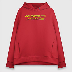 Женское худи оверсайз Counter strike 2 yellow