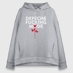 Толстовка оверсайз женская Depeche Mode - Rose mode, цвет: меланж