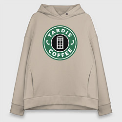 Толстовка оверсайз женская Tardis coffee, цвет: миндальный