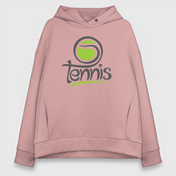 Толстовка оверсайз женская Tennis ball, цвет: пыльно-розовый