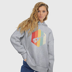 Толстовка оверсайз женская Гитарка, цвет: меланж — фото 2