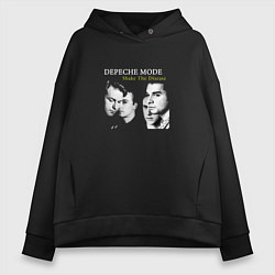 Толстовка оверсайз женская Depeche Mode - Shake The Disease Faces, цвет: черный
