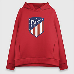 Толстовка оверсайз женская Atletico Madrid FC, цвет: красный