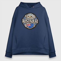 Толстовка оверсайз женская Australia adventure, цвет: тёмно-синий