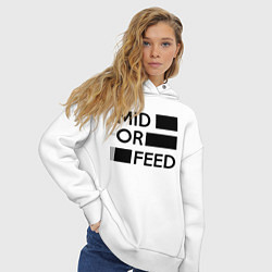 Толстовка оверсайз женская Mid or feed, цвет: белый — фото 2
