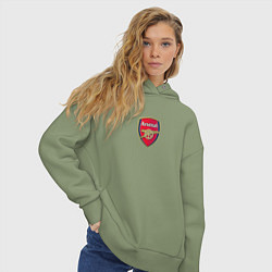 Толстовка оверсайз женская Arsenal fc sport club, цвет: авокадо — фото 2
