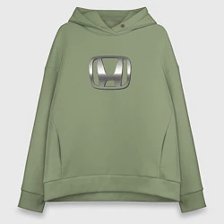 Толстовка оверсайз женская Honda sport auto silver, цвет: авокадо