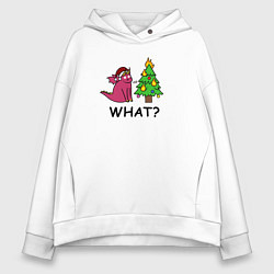 Толстовка оверсайз женская Дракон - Символ года, цвет: белый