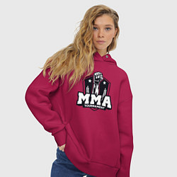 Толстовка оверсайз женская Турнир MMA, цвет: маджента — фото 2