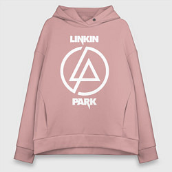 Толстовка оверсайз женская Linkin Park logo, цвет: пыльно-розовый