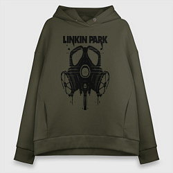 Женское худи оверсайз Linkin Park - gas mask
