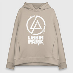Толстовка оверсайз женская Linkin Park - white, цвет: миндальный