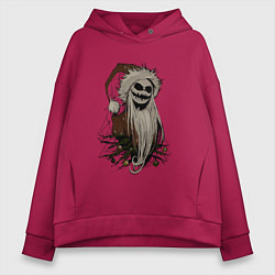 Толстовка оверсайз женская Джек Скеллингтон, цвет: маджента