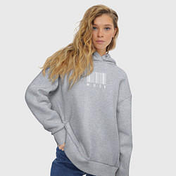 Толстовка оверсайз женская Muse штрихкод, цвет: меланж — фото 2