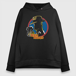 Толстовка оверсайз женская Пивной барон, цвет: черный